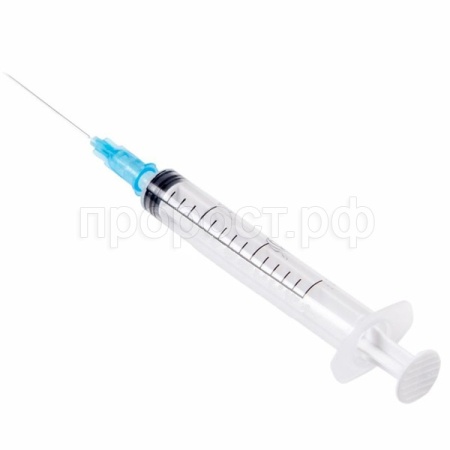 Инструмент Шприц однораз. с имп.иглой 3мл 3-х комп. А/1200шт/Комарик