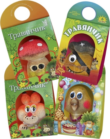 Травянчик Микс (голова с травой)/18шт/057085 