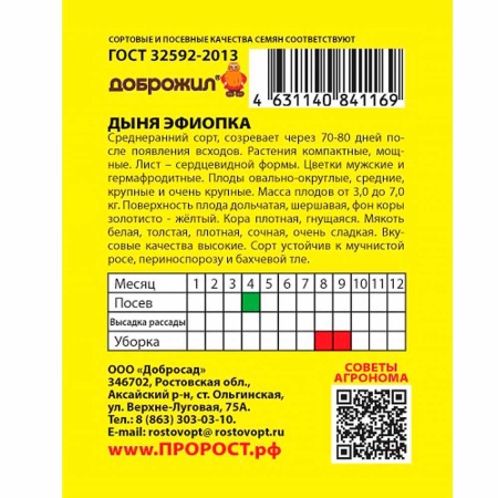 ДОБРОЖИЛ Дыня Эфиопка 1г