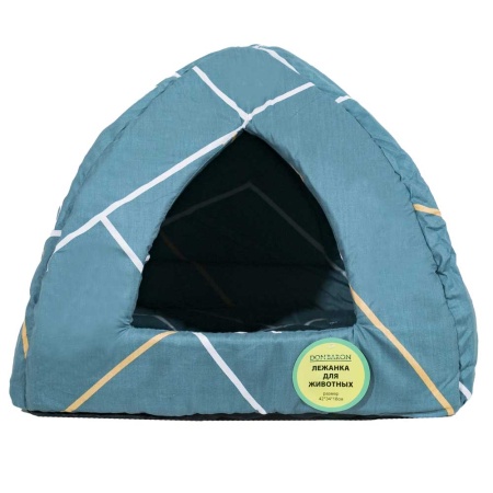 Лежанка Домик Вигвам поролоновая хлопок  МИКС 42*34*18см/DONBARON