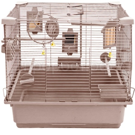 Клетка д/птиц N1 РПК60 42*30*h38см укомплектованная бежевая/Евро