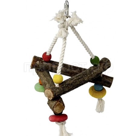 Игрушка д/птиц Треугольник деревянный П6302/ЗР
