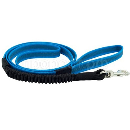 Поводок нейлон 20мм двухсторонний латекс.нить с буферной резинкой синий 1,5м/19100812-06/Каскад